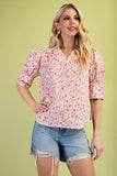 Floral Print Button Down Top