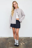 Marled Button Front Cardigan