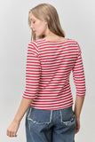 Striped Boatneck Top