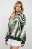 Striped Long Sleeve Knit Top