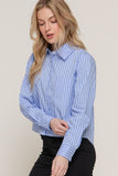 Long Slv Stripe Poplin Shirt