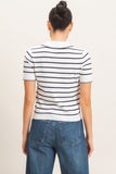 Striped Polo Collar Sweater