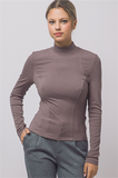 Mock Neck Long Sleeve Top