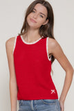Sleeveless Jacquard Sweater