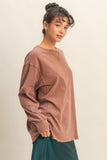 Dropped Shoulder Long Sleeve T-Shirt