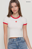 Embroidered Ringer Tee