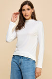 Solid Ribbed Turtleneck Top
