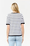 Striped Short Sleeve Sweater