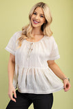 Round Neck Babydoll Top