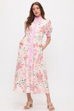 Floral Shirt Midi Dress