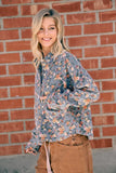 Floral Denim Shirt Jacket