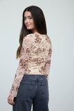 Floral Leopard Knit Top