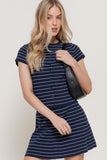 Striped Button Front Knit Top