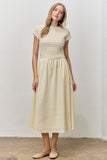 Shirred Top Midi Dress