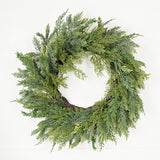 24in Twig Wreath-soft Touch Mix Green Mountain Cedars