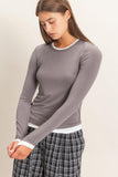 Layered Effect Long Sleeve Top
