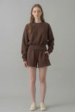 Cotton Terry Balloon Sleeve Sweatshirt