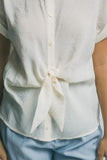 Short Sleeve Tie-Front Shirt