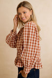 Smocked Gingham Blouse