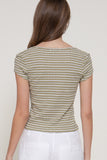 Striped Scoop Neck Tee