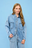 Washed Chambray Long Sleeve Shirt