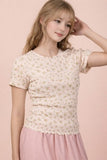 Floral Fitted Casual Top