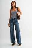 Wide Leg Panel Jeans
