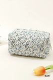 Ditsy Quilted Floral Cosmetic Pouch Bag