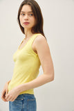 Ribbed Scoop Neck Tank