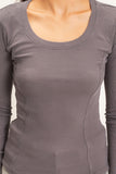 Pigment Dyed Scoop Neck Top