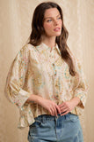 Floral Button Front Blouse
