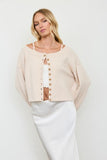 Wide Sleeve Boxy Cardigan