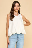 Puff Waist Linen Top