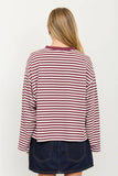 Striped Long Sleeve Knit Top