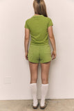 Mineral Washed Cotton Jersey Collared Tee