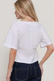 Short Sleeve Boat Neck Top
