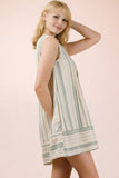 Striped Woven Mini Dress