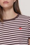 Striped Top with Embroidery Detail