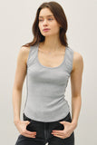 Ribbed Scoop Neck Tank