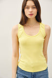 Ribbed Scoop Neck Tank