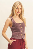 Washed Corduroy Vest