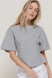 Short Sleeve Boat Neck Top