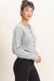 Button Front Pointelle Cardigan