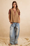 Vintage Textured Gauze Blouse