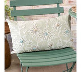 Embroidered Flower Pillow