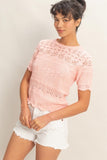 Textured Pointelle Top