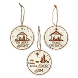 White O Holy Night Ornaments