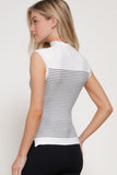 Sleeveless High Neck Sweater