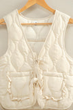 Quilted Front Tie Vest
