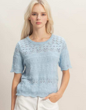 Textured Pointelle Top